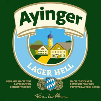 Ayinger Lager Hell Etikett